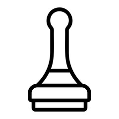 rubber stamp line icon