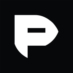 Creative letter P logo design vector template
