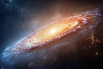 Fototapeta premium Vast and Colorful Spiral Galaxy in Deep Space galaxy spiral galaxy space universe cosmos stars astronomy science deep sp