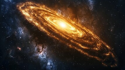 Fototapeta premium Bright Spiral Galaxy in Deep Space spiral galaxy galaxy universe space cosmos astronomy stars deep space celestial body 