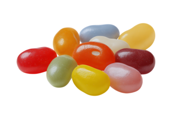 Sweet and Vibrant Jelly Bean Mix on Clear Display