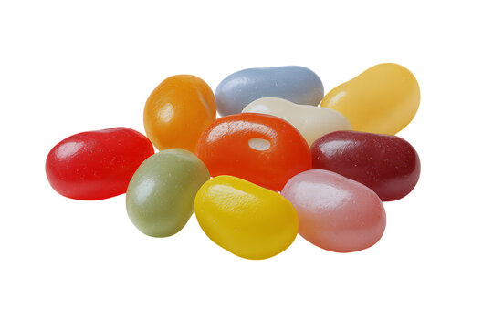 Sweet and Vibrant Jelly Bean Mix on Clear Display