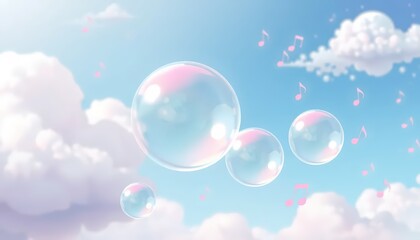 iridescent soap bubbles