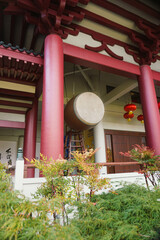 Fo Guang San, Serene Buddhist temple complex with landscaped gardens, a vegetarian cafe and art...