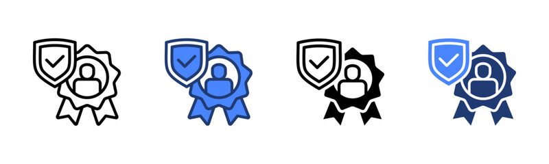 Trustworthiness icon sheet multiple style collection