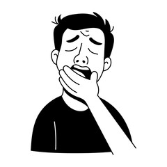 Doodle style illustration of tooth pain

