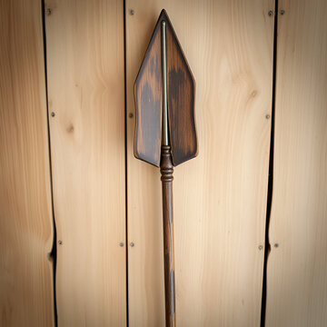 Antique old wooden arrow