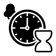 Time icon, glyph icon style