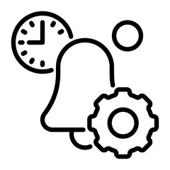 bell icon, line icon style