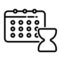 date icon, line icon style