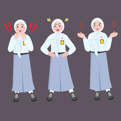 Expression High School Students Shocked, Angry and Confused