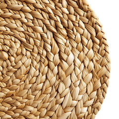 Contemporary Beach Mat Crafted from Straw with a Du Isolated on Transparent Background