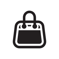 Purse Silhouette – Black Color Vector Clipart on White Background