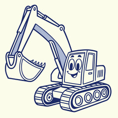 Naklejka premium excavator