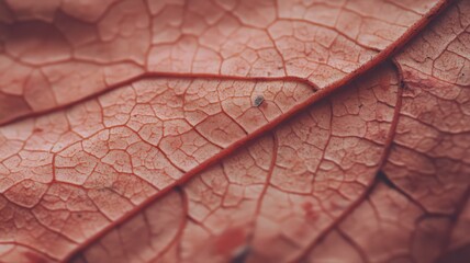 Obraz premium Macro Photograph of a Decaying Leaf Showing Intricate Details and Texture