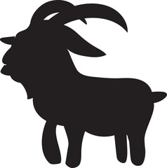 Silhouette of goat vector element