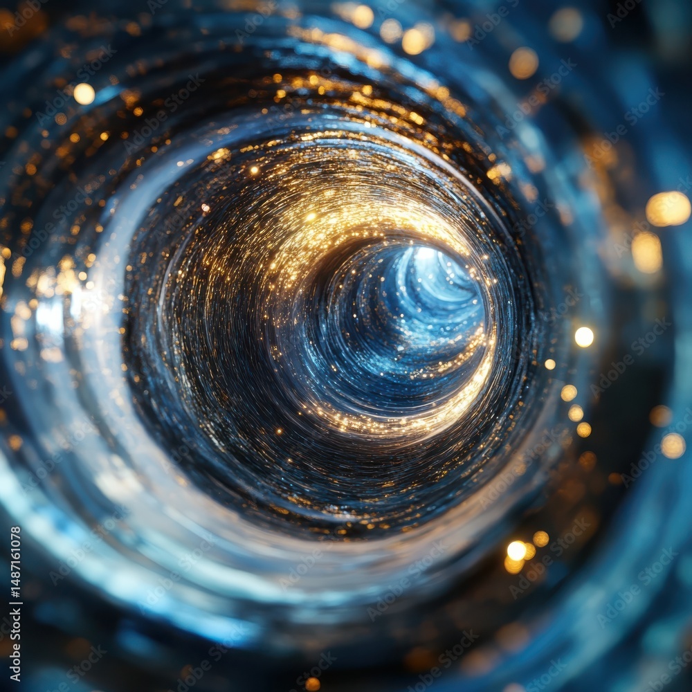 Poster cosmic energy spiral space digital art sci-fi environment abstract view infinite universe exploratio