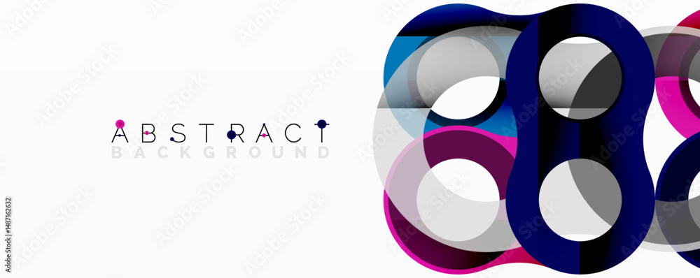 Leinwandbilder Modern design features overlapping colorful circles. Vibrant hues create dynamic visual effect. Clean white background enhances composition.