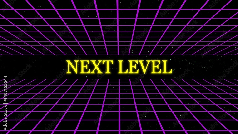 Poster retro style 80s gaming inspired illustration with a 