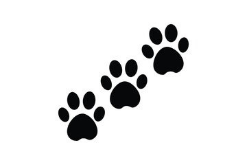 Cat paw Silhouette  Vector bundle  illustration, Set of Cat paw Silhouette
