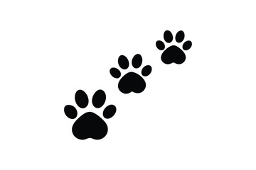 Cat paw Silhouette  Vector bundle  illustration, Set of Cat paw Silhouette