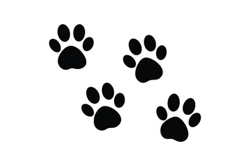 Cat paw Silhouette  Vector bundle  illustration, Set of Cat paw Silhouette