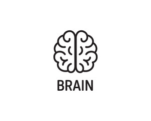 Brain icon vector design art illustration.