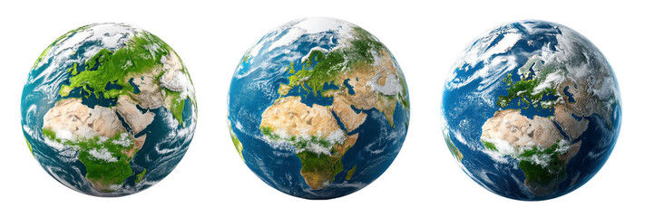Stunning Earth Globe isolated on transparent background