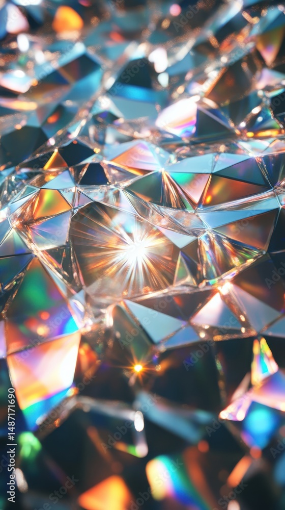 Poster reflections and colors abstract art digital creation sparkling environment close-up view visual spec
