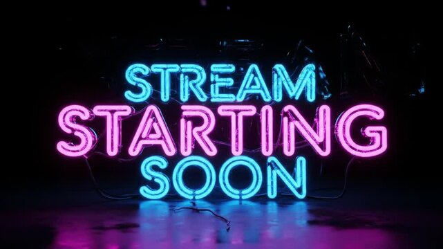 Neon Stream Starting Soon Announcement