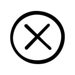 Obraz premium Close button doodle vector icon