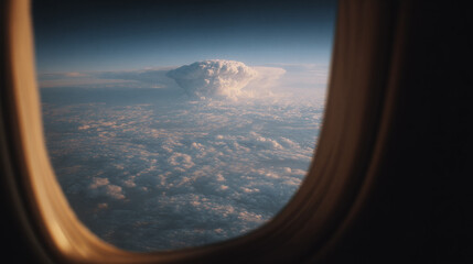 Stunning Aerial View of Clouds from Airplane Window