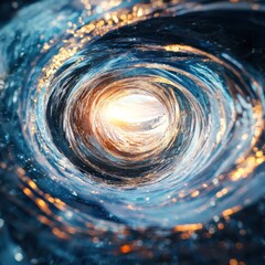 Dynamic water swirl action abstract environment artistic visuals futuristic concept