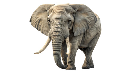 Obraz premium Realistic Elephant Standing in Profile