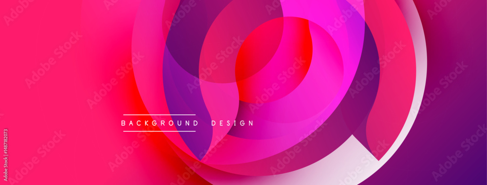 Poster abstract fluid shapes, vibrant pinks, purples create dynamic background. modern design elements sugg