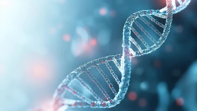 DNA helix structure resembling a roller coaster against blue and black backgrounds
