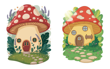 Mushroom vector design, vector illustration,  Mushroom design, silhouette style.
