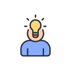 Conceptual Illustration Depicting Idea Generation With A Light Bulb