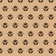 Indian seamless floral pattern. Vintage decorative elements. Hand drawn background. Islam, Arabic, Indian, ottoman motifs, Vector earthy color