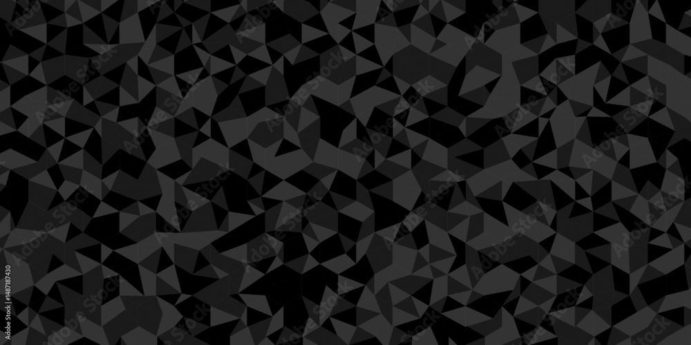 Poster minimal black and gray overlapping cube square low polygon texture wallpaper. abstract surface creat