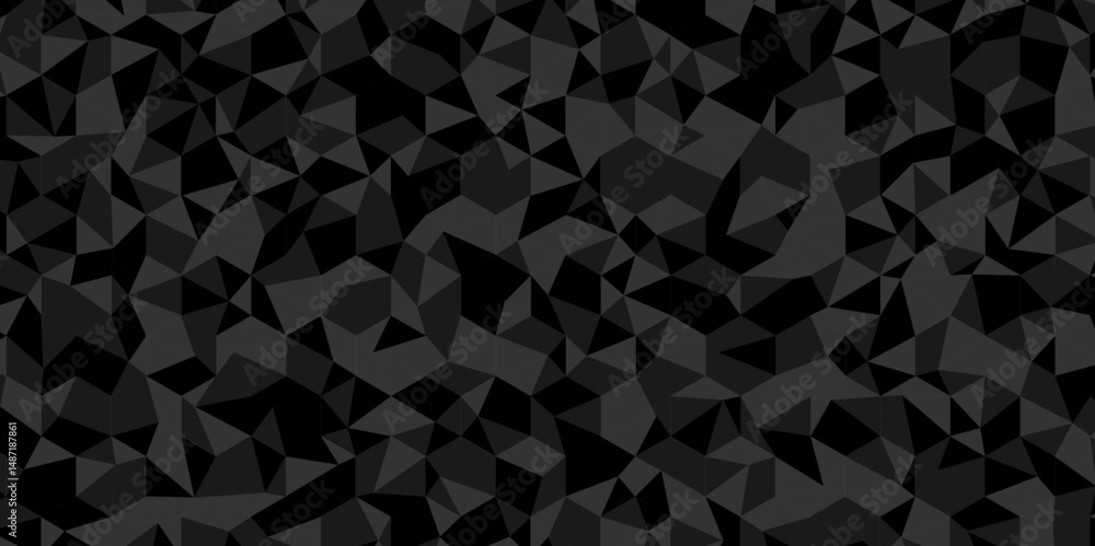 Poster minimal black and gray overlapping cube square low polygon texture wallpaper. abstract surface creat
