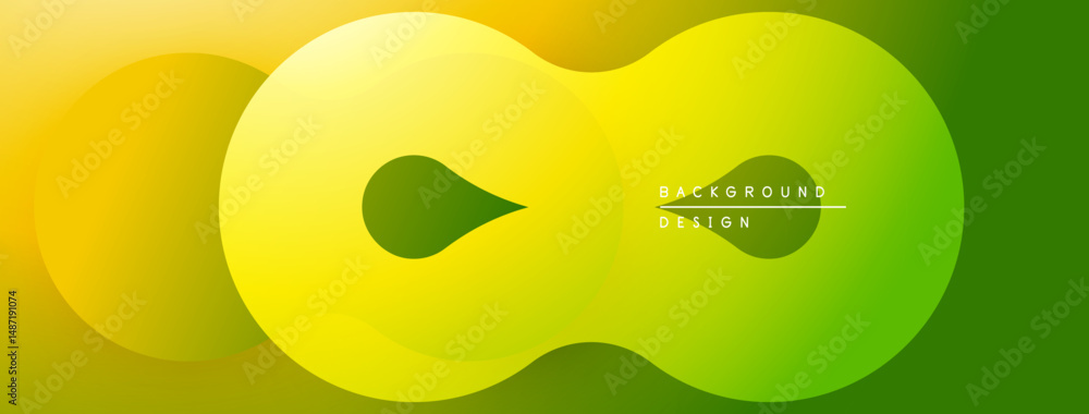 Aufkleber abstract gradient design. yellow, green hues blend smoothly. modern, minimalist aesthetic. shapes cr