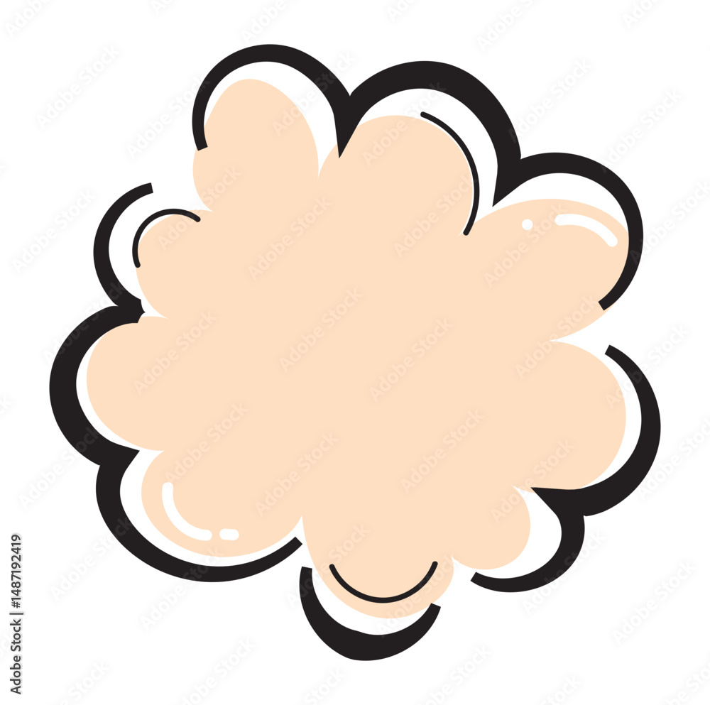 Aufkleber cloud speech bubbles in hand drawn style set, text frame dialog balloon, doodle talk speech bubble f