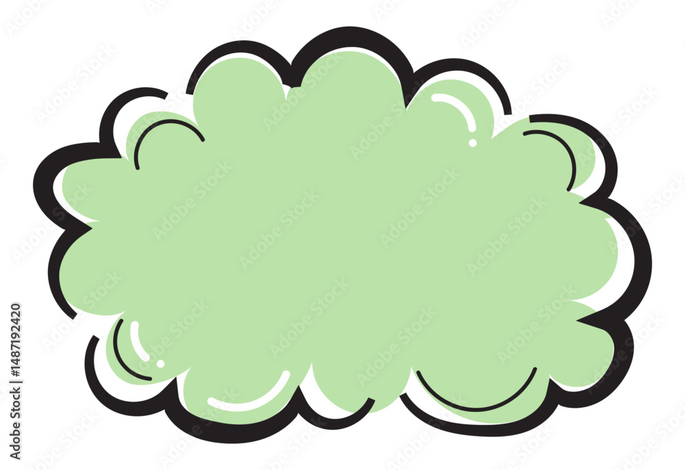 Poster cloud speech bubbles in hand drawn style set, text frame dialog balloon, doodle talk speech bubble f
