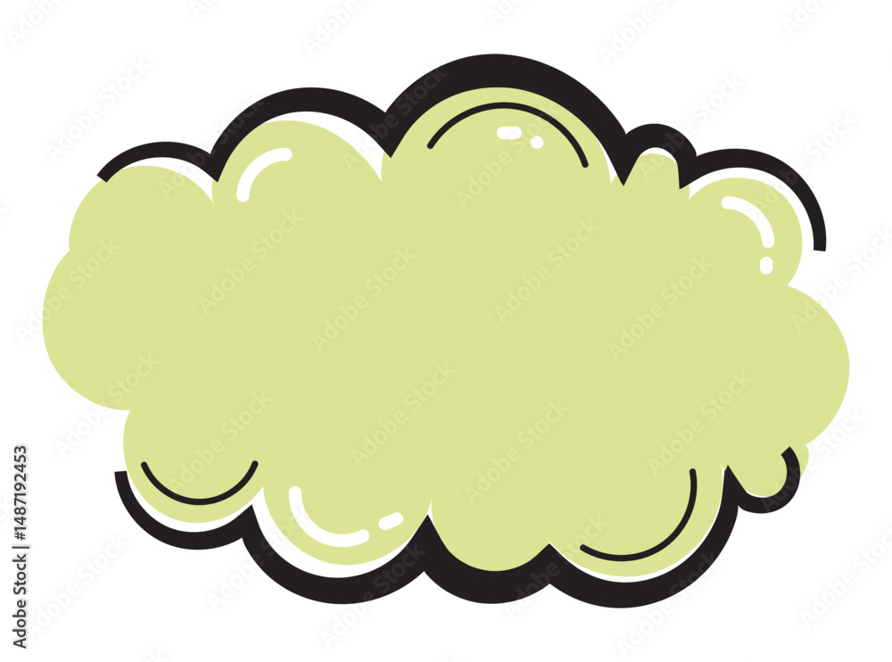 Aufkleber cloud speech bubbles in hand drawn style set, text frame dialog balloon, doodle talk speech bubble f
