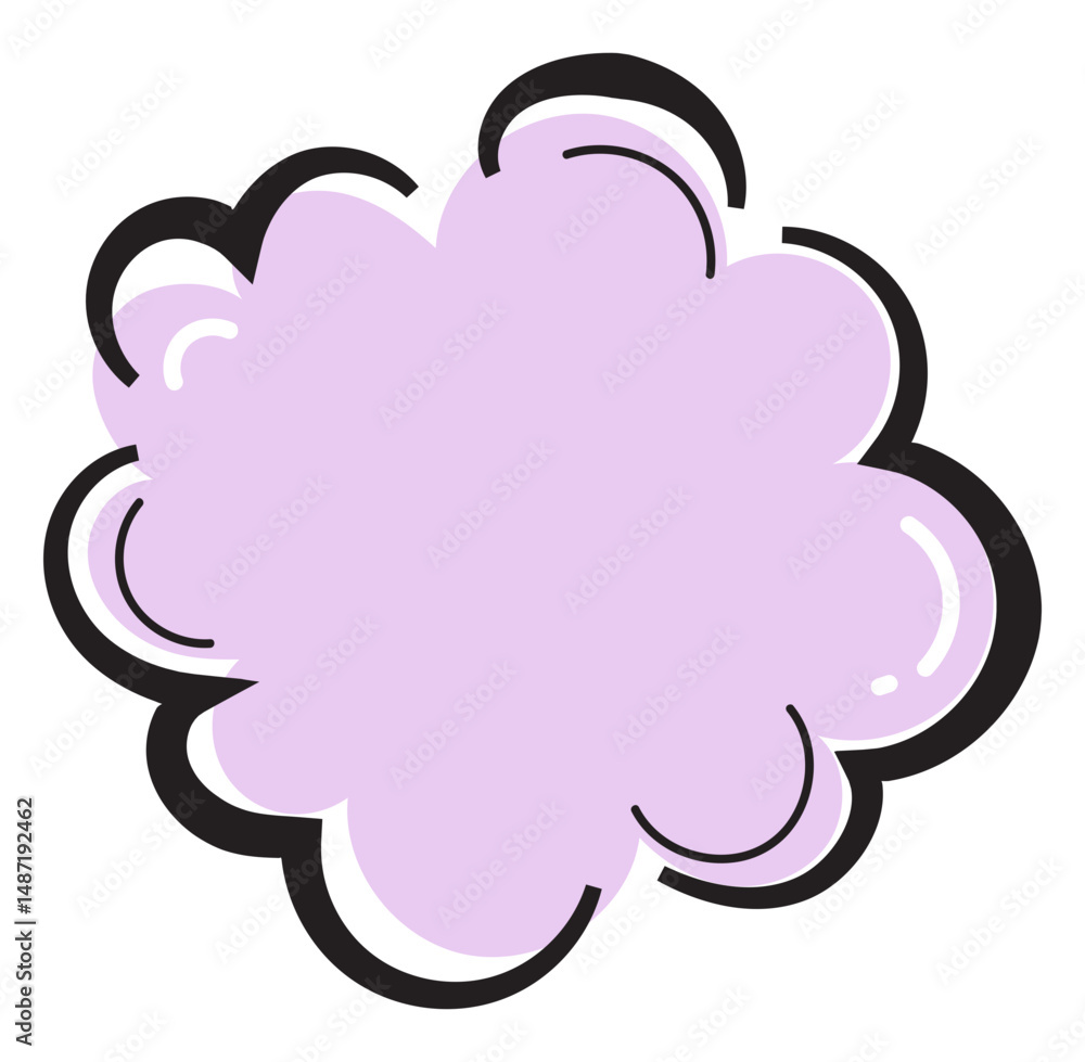 Aufkleber cloud speech bubbles in hand drawn style set, text frame dialog balloon, doodle talk speech bubble f
