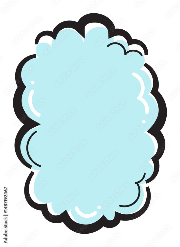 Aufkleber cloud speech bubbles in hand drawn style set, text frame dialog balloon, doodle talk speech bubble f