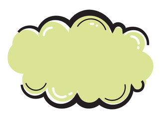 Cloud speech bubbles in hand drawn style set, text frame dialog balloon, doodle talk speech bubble frame design element. decorative vector illustration