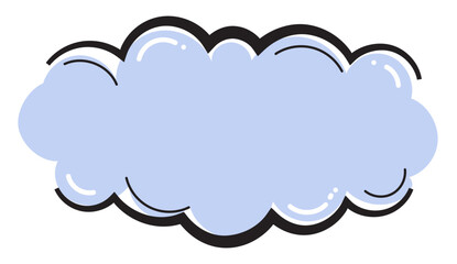 Cloud speech bubbles in hand drawn style set, text frame dialog balloon, doodle talk speech bubble frame design element. decorative vector illustration