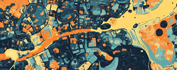 Obraz premium Explore this interactive map showcasing local initiatives and community groups making a difference in your area.